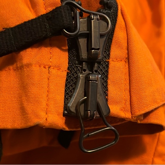 Polo Ralph Lauren Orange Hooded Zip Vintage Snap Front Cotton Coat - Picture 11 of 12